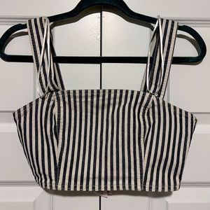 ZARA Women’s Denim Halter/Crop Top